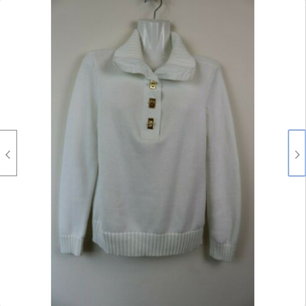 Lauren Ralph Lauren Womens Sweater White Pullover - Picture 2 of 6